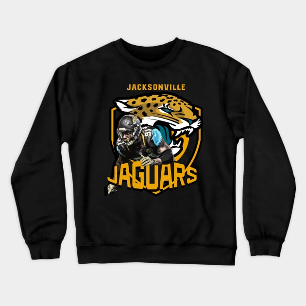 jacksonville team jaguars Crewneck Sweatshirt by GW ART Ilustration